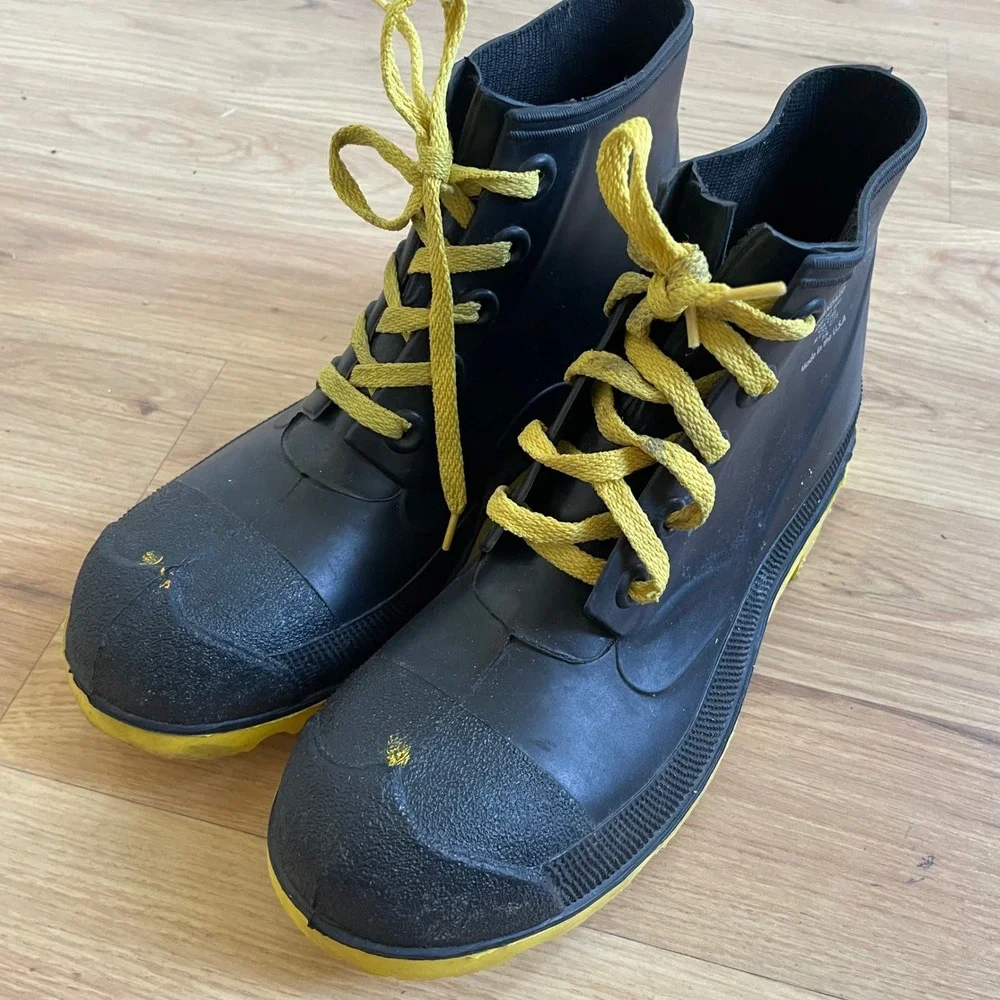 Bata‎ Safety Toe Steel Shank Rubber Boots Industrial Military Work Rain Men 7